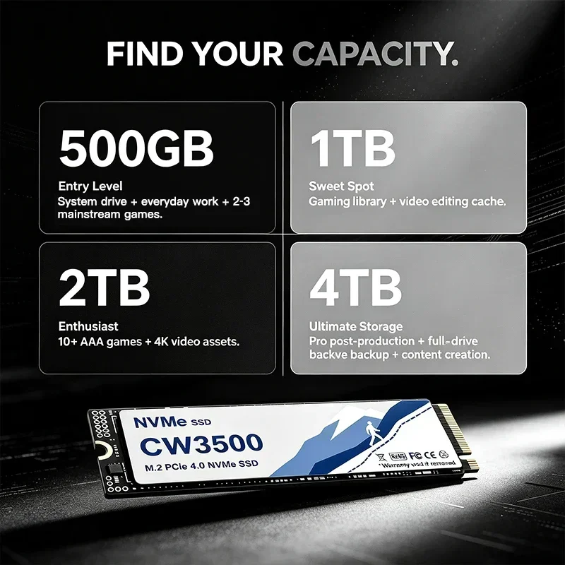 SSD NVMe CW3500 7300MB/s PCIe  - M.2 Nvme 4Tb Pcie 4.0 Ssd recensione e prezzo